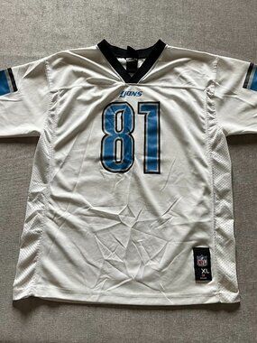 Detroit Lions Calvin Johnson Jersey Youth XL White NFL Team Apparel Authentic